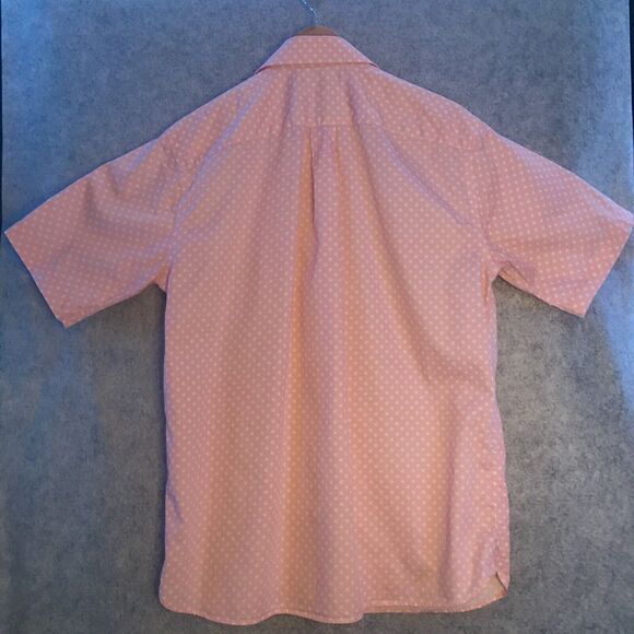 Daniel Cremieux Short Sleeve Button Down, Orange White Print, Men's M - Picture 5 of 9
